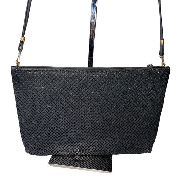 WHITING & DAVIS - Flat Black Chainmail Shoulder Bag/Needs Small Repair (See Pic) - Picture 9 of 14